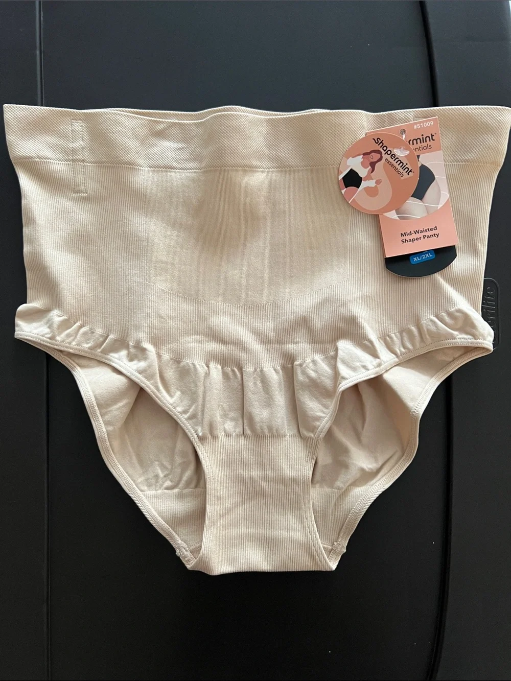 Shapermint Mid-Waisted Shaper Panty, Chai, Size: XL/2XL